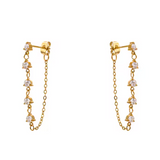 Crystal Drop Stud Earrings