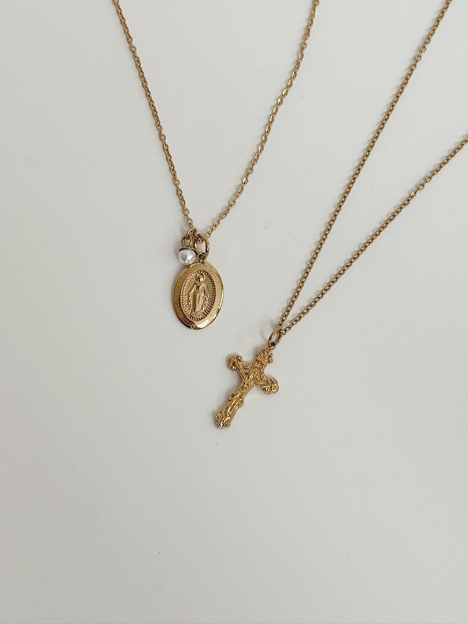 Sophia Pearl Cross Necklace – Darling & Divine