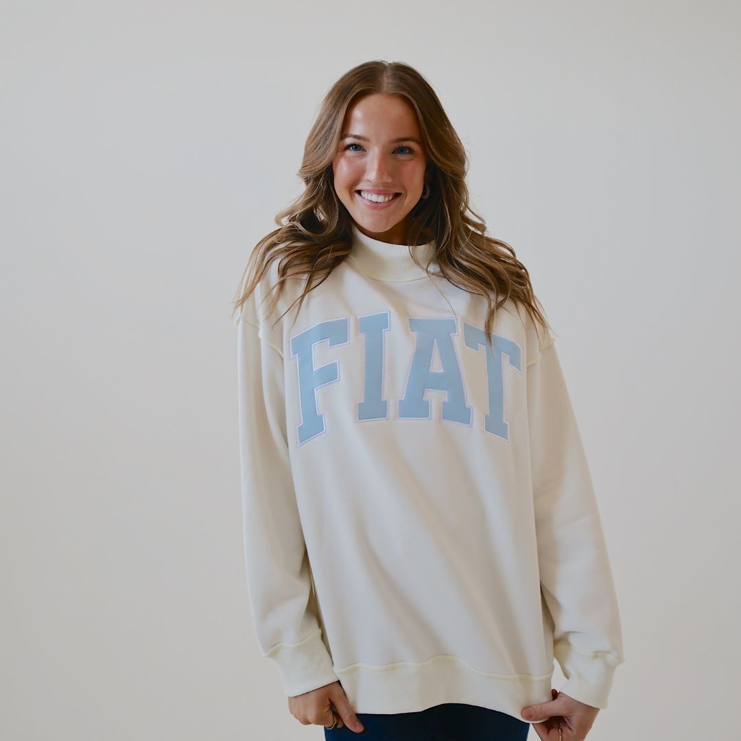 Model full body styling mockneck