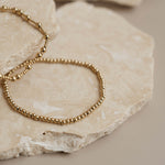 Plain gold beaded bracelet
