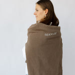 Crewneck over shoulders of model