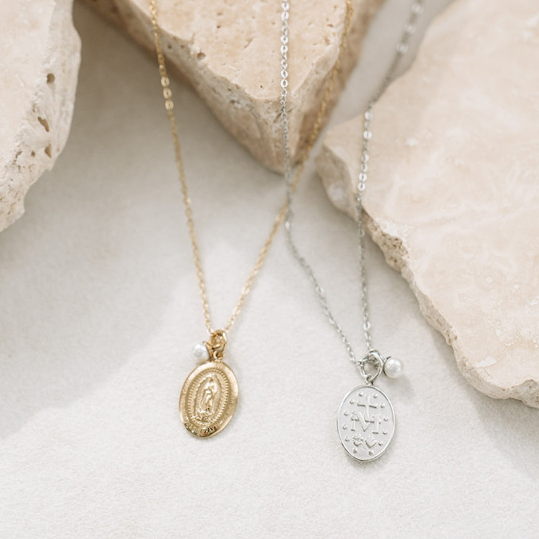 Gold and silver miraculous medal