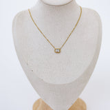 Zoomed out mannequin crystal necklace