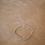 Regular sized silver beaded