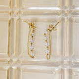 Crystal Drop Stud Earrings