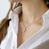 Sophia Pearl Cross Necklace