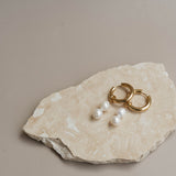 Laura Pearl Gold Hoops