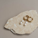 Laura Pearl Gold Hoops