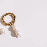 Laura Pearl Gold Hoops