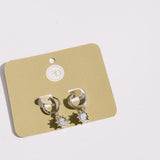 Monstrance Pearl Huggie Earrings