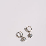 Monstrance Pearl Huggie Earrings